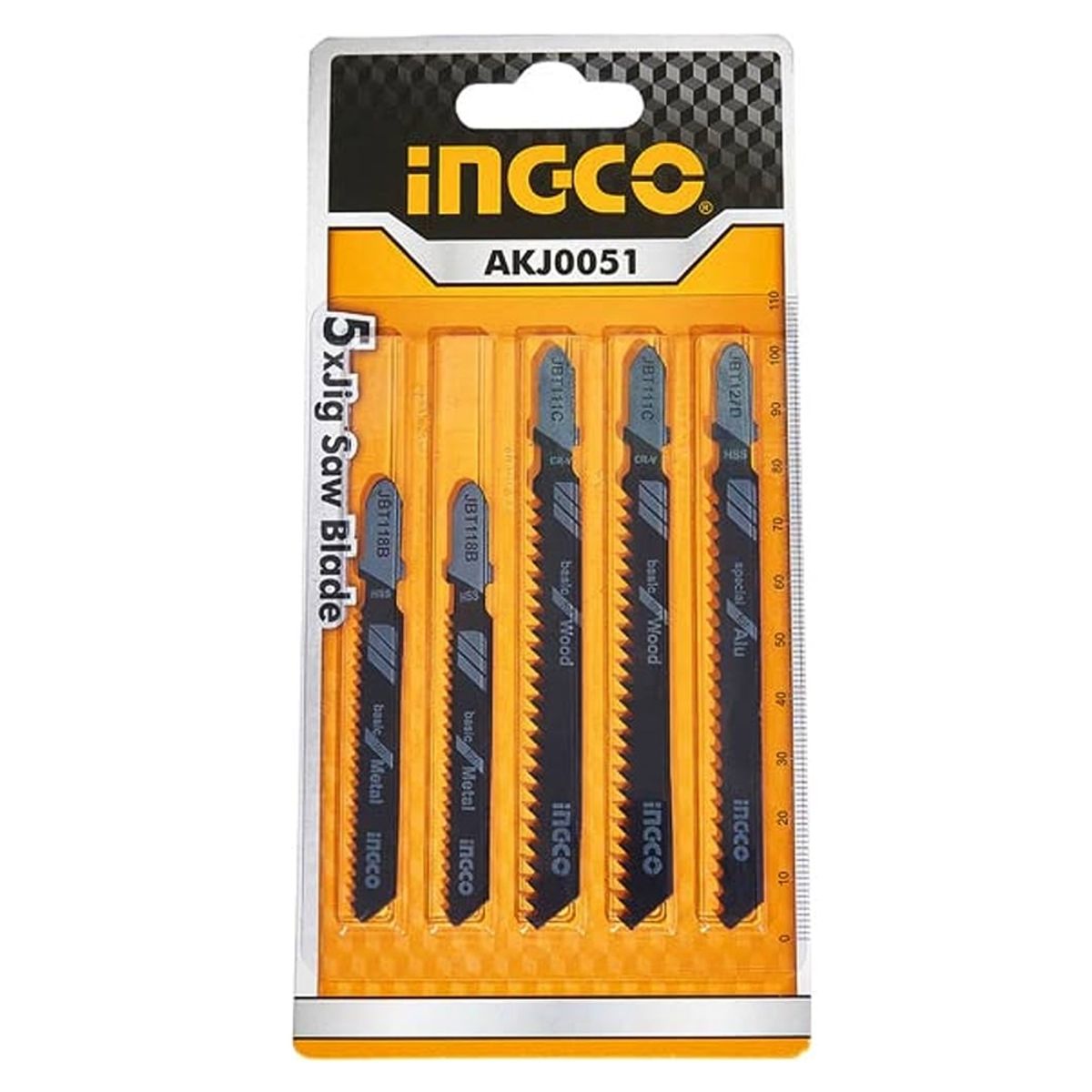 INGCO - Set Juego De Hojas Para Sierra Caladora 5 Pcs Ingco Akj0051