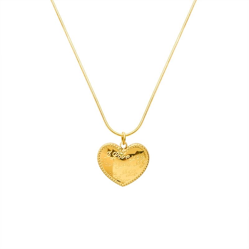 LUX JOYAS - Collar Baño Oro Amarillo 18k Cola Topo Corazón Love You