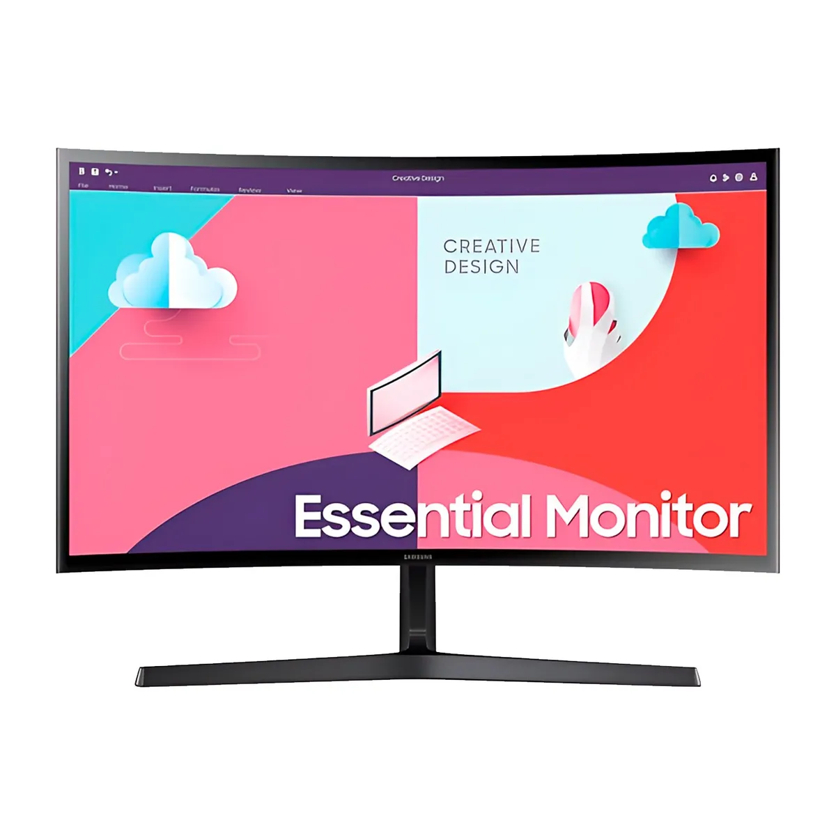 SAMSUNG - Monitor Curvo Samsung Essential 27in 75Hz FHD FreeSync Vesa