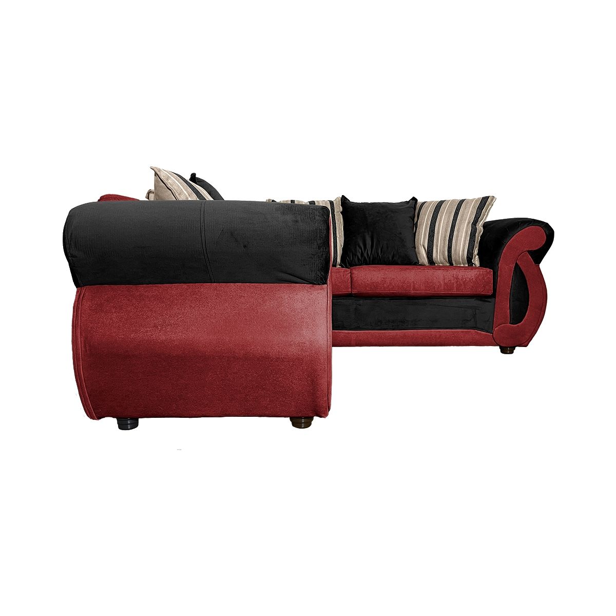 SOFAS HOME - SECCIONAL DOMINGA FELPA ROJO 3 CUERPOS