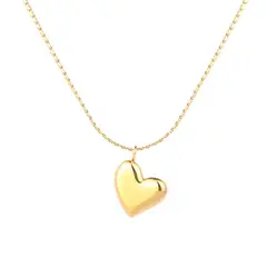 LUX JOYAS - Collar Baño Oro Amarillo 18k Corazón Chec