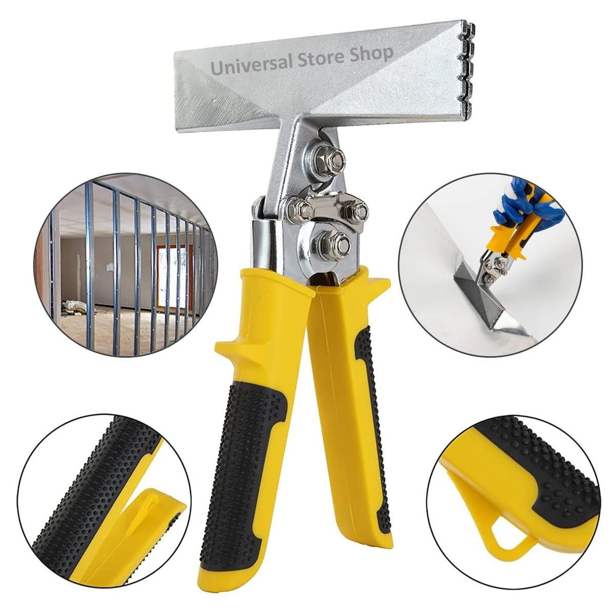 GENERICO - Alicate 15cm Pinza Dobladora Lámina Chapa Metal Metalcon