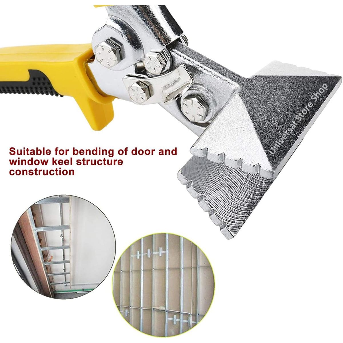 GENERICO - Alicate 15cm Pinza Dobladora Lámina Chapa Metal Metalcon