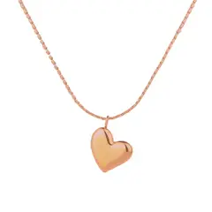 LUX JOYAS - Collar Baño Oro Rosado 18k Corazón Chec