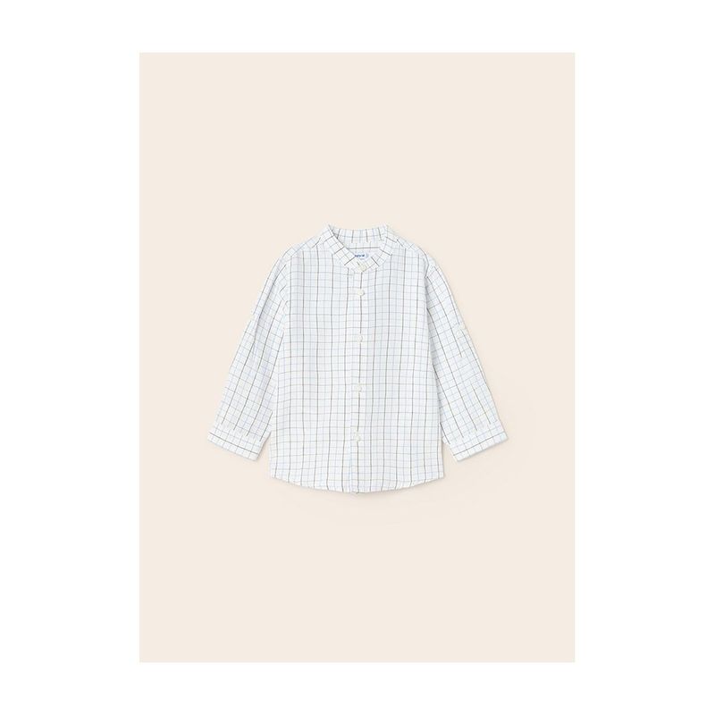 MAYORAL - Camisa manga larga estampada con lino para bebé