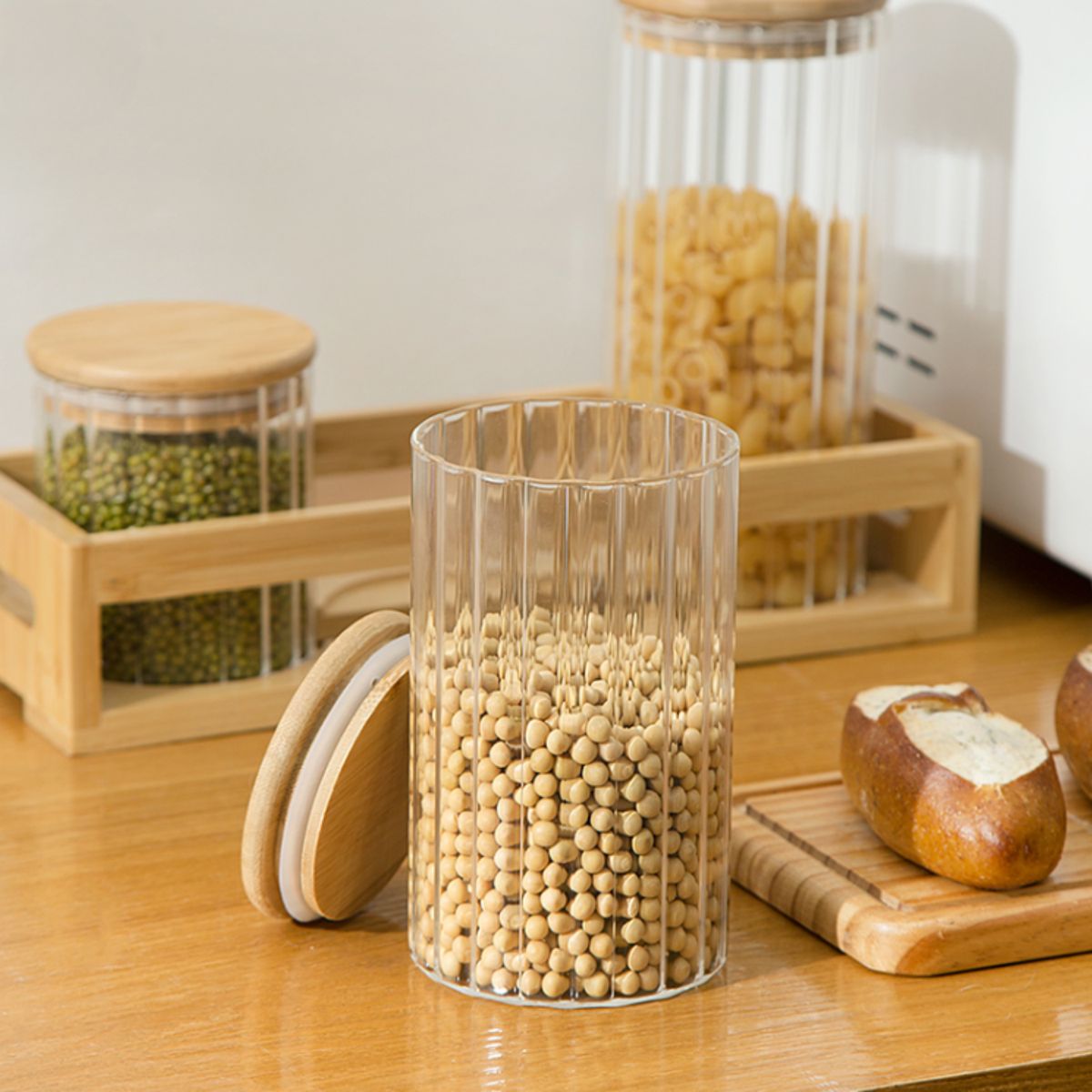 GENERICO - Set 3 Contenedores Recipientes Especieros Con Soporte