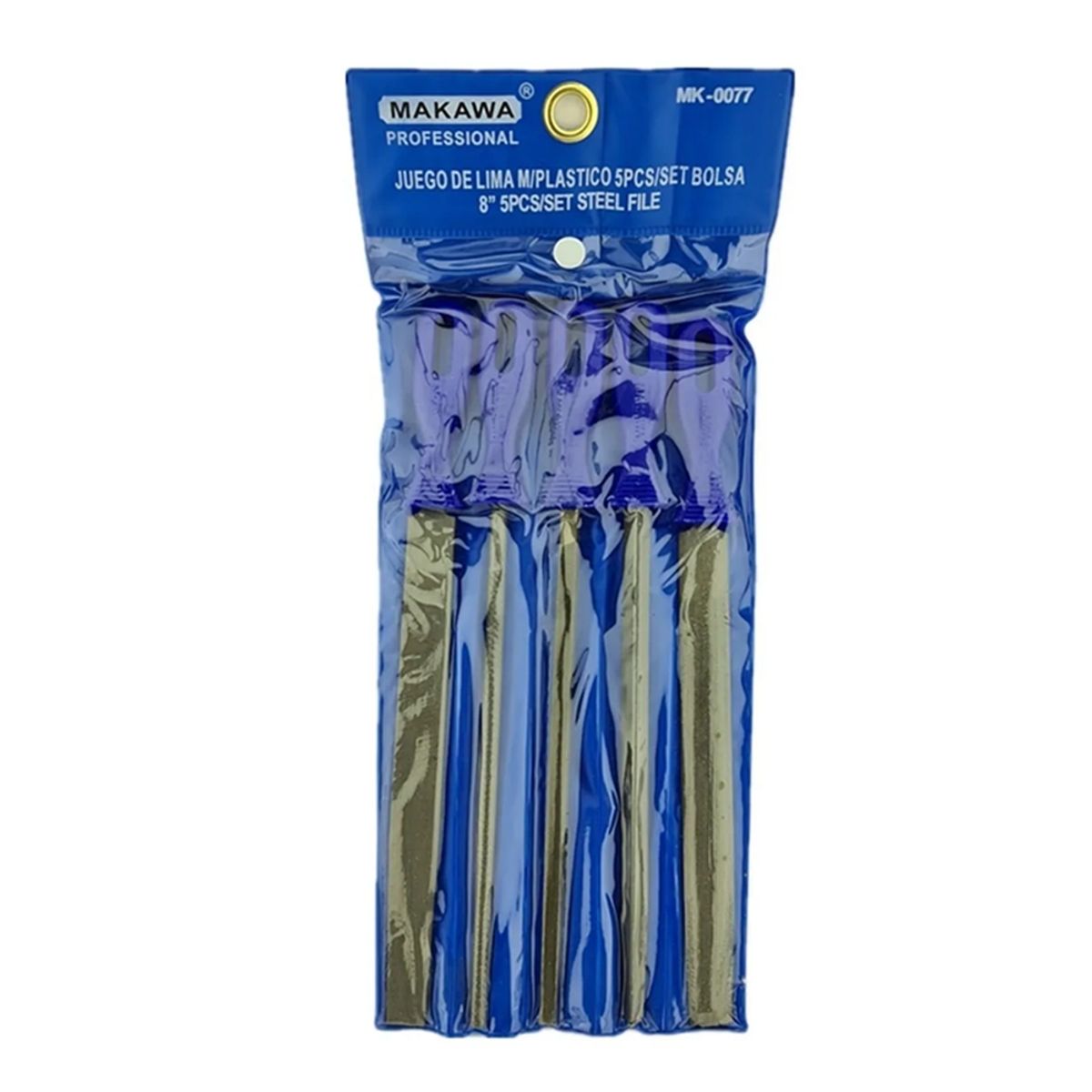 MAKAWA - Kit Juego Limas De Acero 5 Piezas 8 Pulgadas Makawa Mk-0077