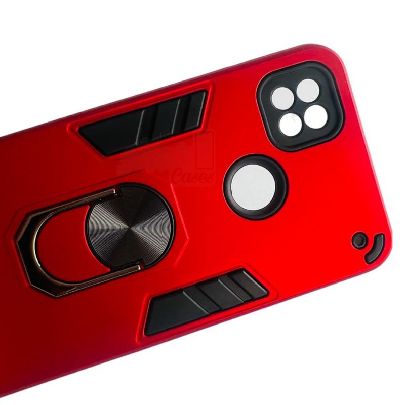 GENERICO - Carcasa Para Xiaomi Redmi 10a Anti Golpes Anillo Rojo