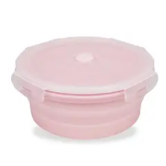 SANTU HOME & DECO - Contenedor Recipiente Tupper Taper Plegable 800 Ml Circular