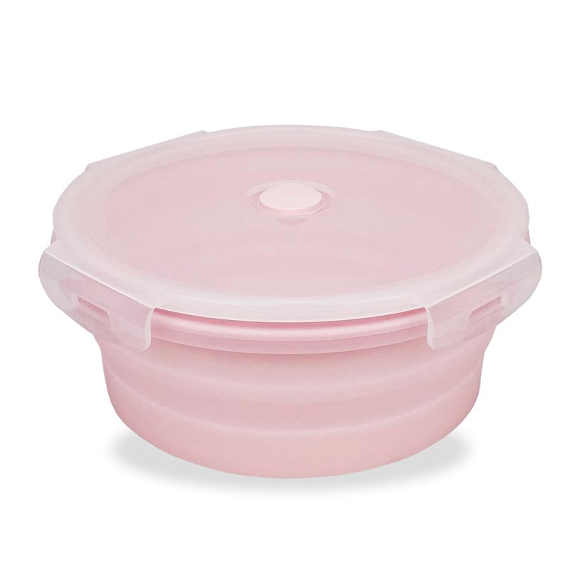 SANTU HOME & DECO - Contenedor Recipiente Tupper Taper Plegable 800 Ml Circular