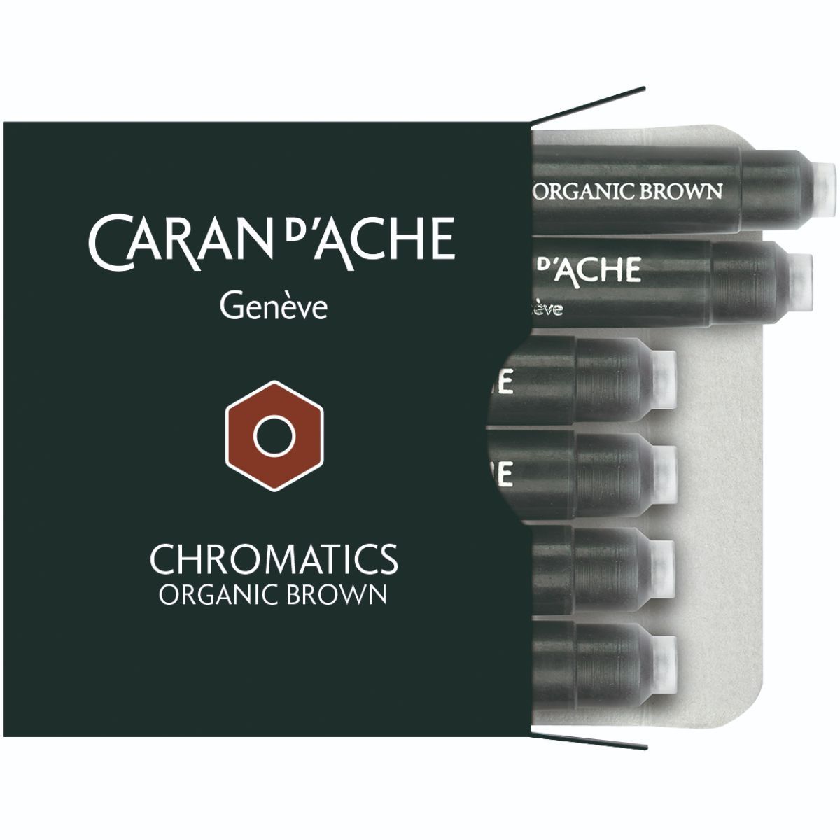CARAN D'ACHE - Cartucho de Tinta Caran d Ache Organic Brown 6 Unidades