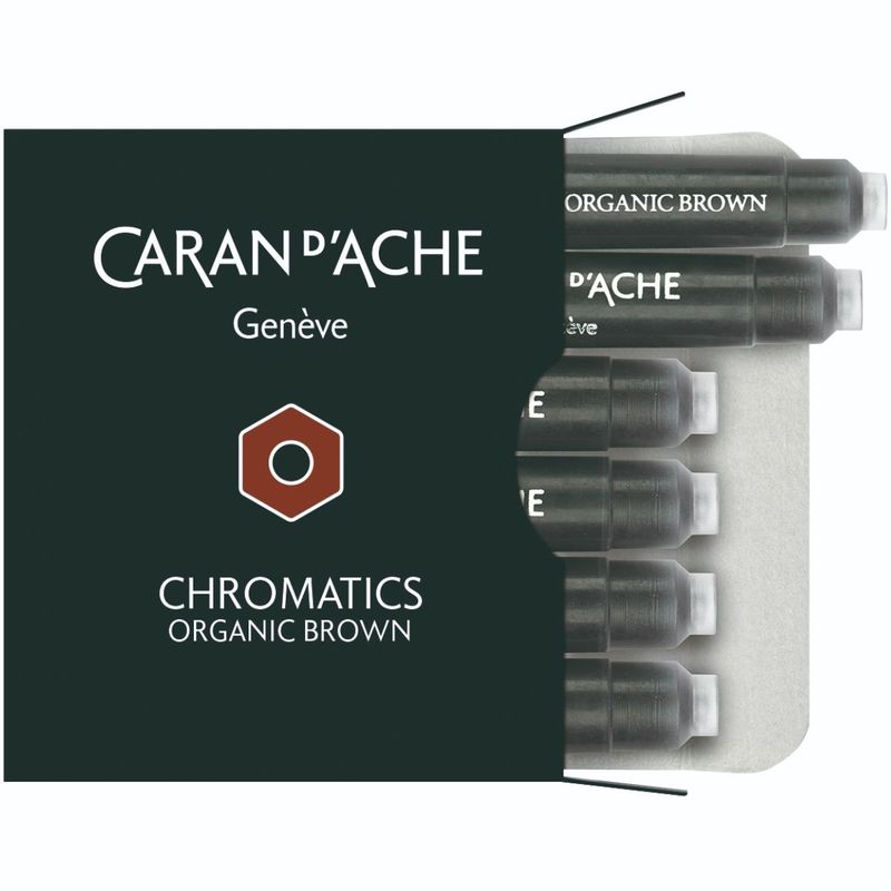 CARAN D'ACHE - Cartucho de Tinta Caran d Ache Organic Brown 6 Unidades