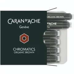 CARAN D'ACHE - Cartucho de Tinta Caran d Ache Organic Brown 6 Unidades
