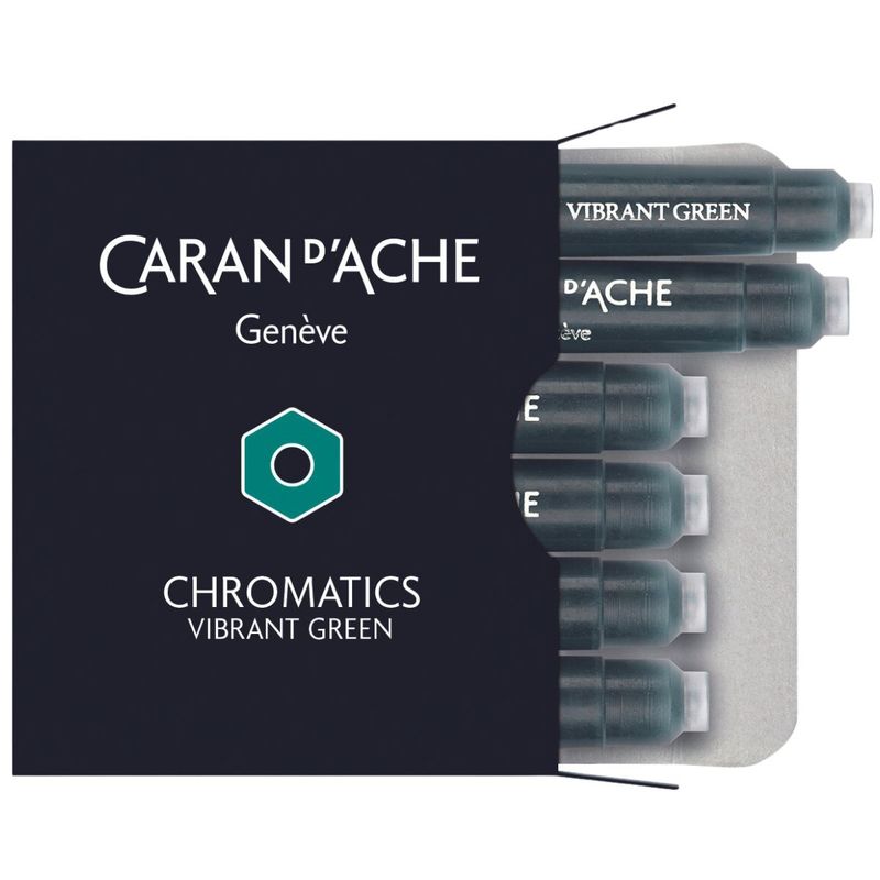 CARAN D'ACHE - Cartucho de Tinta Caran d Ache Vibrant Green 6 Unidades