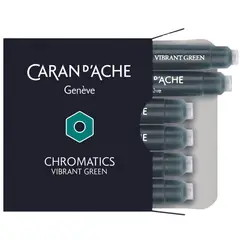 CARAN D'ACHE - Cartucho de Tinta Caran d Ache Vibrant Green 6 Unidades