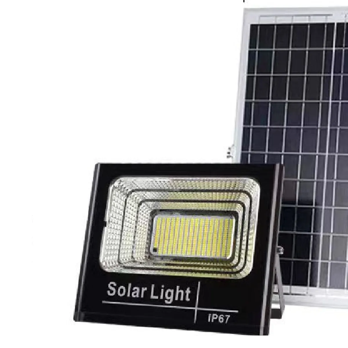 GENERICO - Lámpara Solar Foco Encendida Toda La Noche Control Remoto