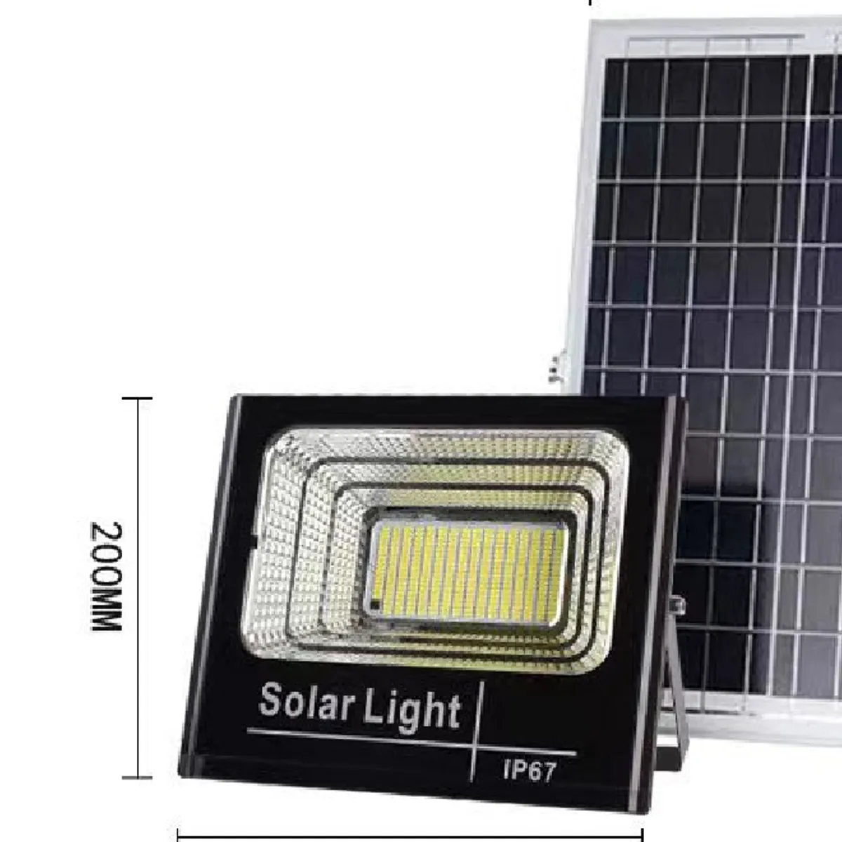 GENERICO - Lámpara Solar Foco Encendida Toda La Noche Control Remoto