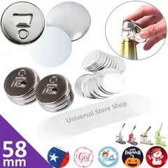 GENERICO - 50 Imán 58mm Chapita Destapador Metal Filimina Botón