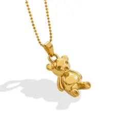 LUX JOYAS - Collar Baño Oro Amarillo 18k Pelotitas Osito