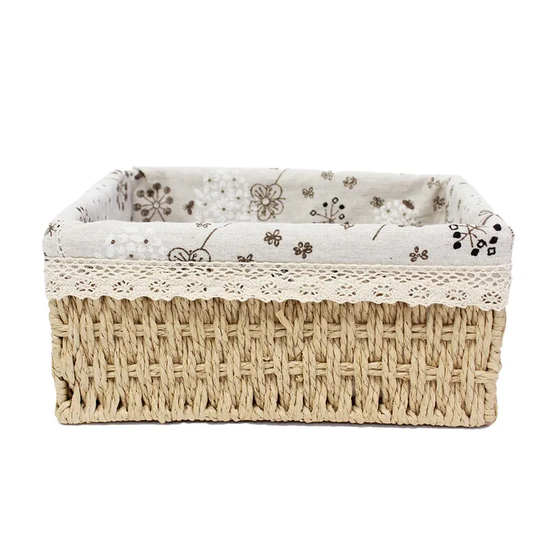 NEWTREE - Cesta de Mimbre Tejida Beige Mediana