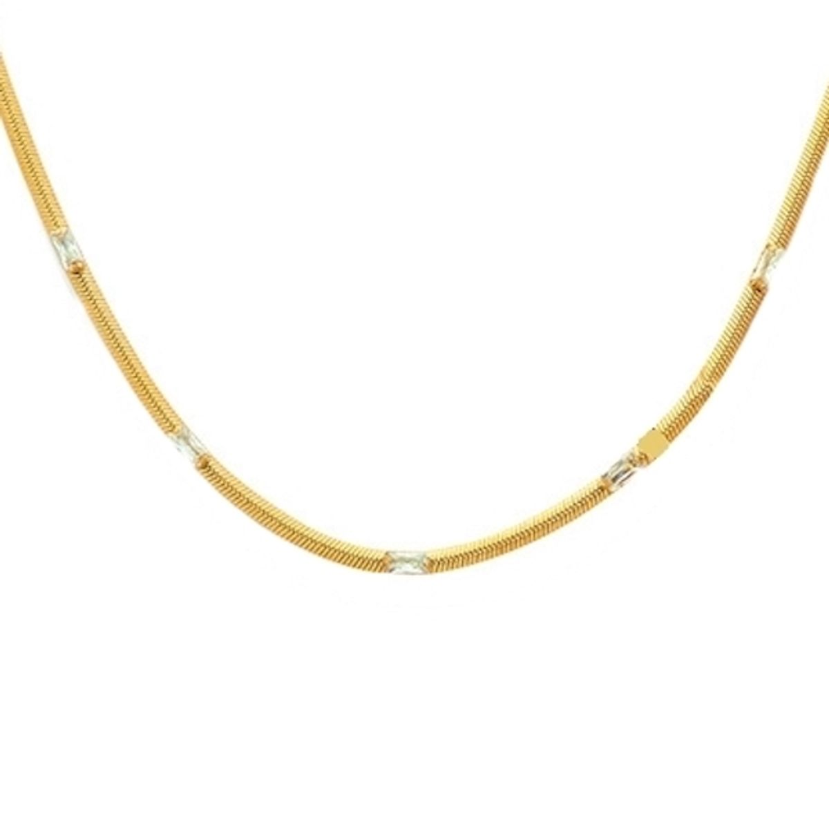 LUX JOYAS - Collar Baño Oro Amarillo 18k Cintillo Circones