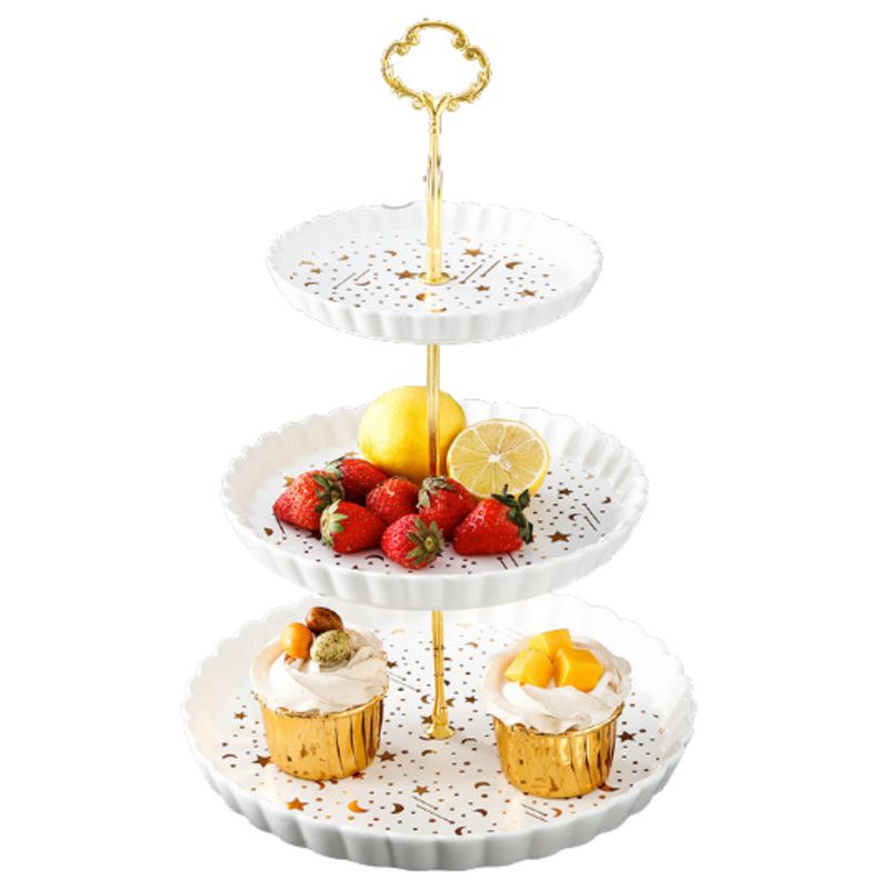 SANTU HOME & DECO - Bandeja Cupcakes 3 Pisos Decoración De Cerámica Postres