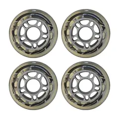 RIDER - SET 4 RUEDAS REPUESTO TRANSPARENTE 76MM