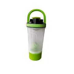 AUCKLAND OUTDOOR - Shaker 2 en 1: Botella Mezclador Batidos Proteína 700ml Gym - Verde - Talla Única