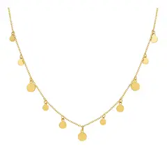 LUX JOYAS - Collar Baño Oro Amarillo 18k Círculos