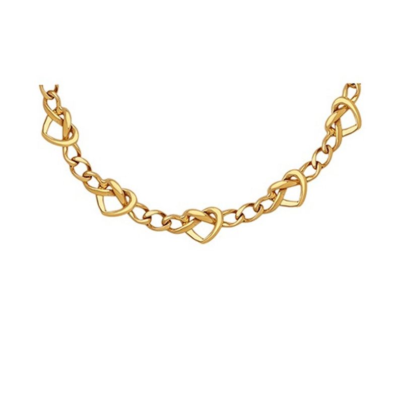 LUX JOYAS - Collar Baño Oro Amarillo 18k Corazón Grumet