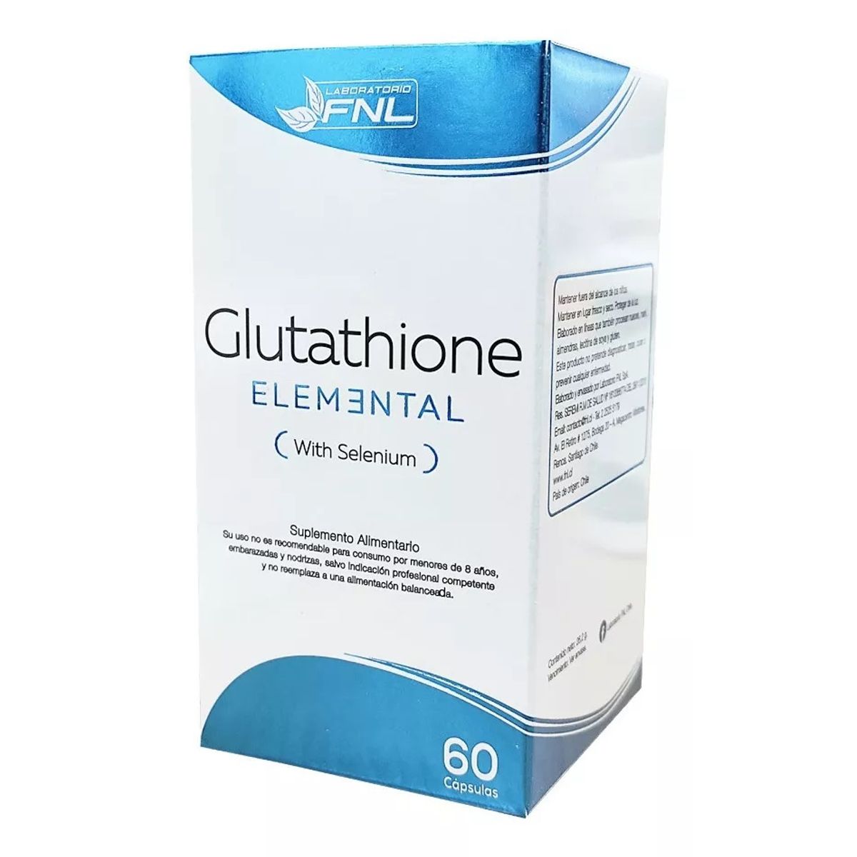 FNL - Glutathione / Glutation Elemental Fnl 1 Frasco 60 Caps C/ Selenio.
