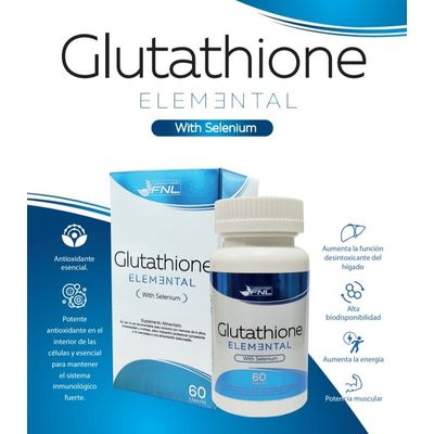 Imagen 2 del producto Glutathione / Glutation Elemental 1 Frasco 60 Caps C/ Selenio.