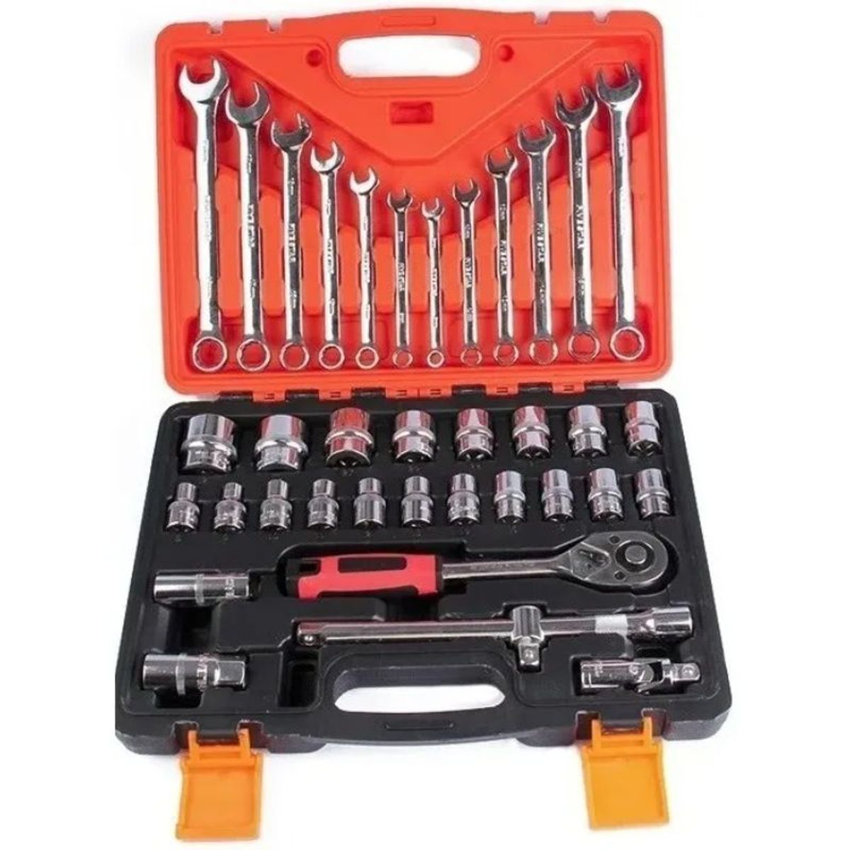 GENERICO - Caja Herramientas 37 Piezas Dados 1/2 Llaves Y Saca Bujias