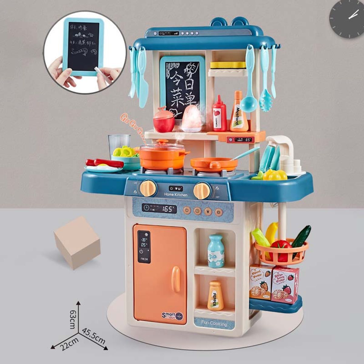 CRUSEC - Juego de Cocina con Luces y Sonidos 42 Piezas 63cm