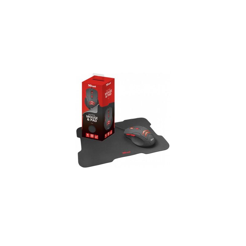 TRUST - Kit Mouse Gamer Trust 6 Botones + Pad Mouse Ziva
