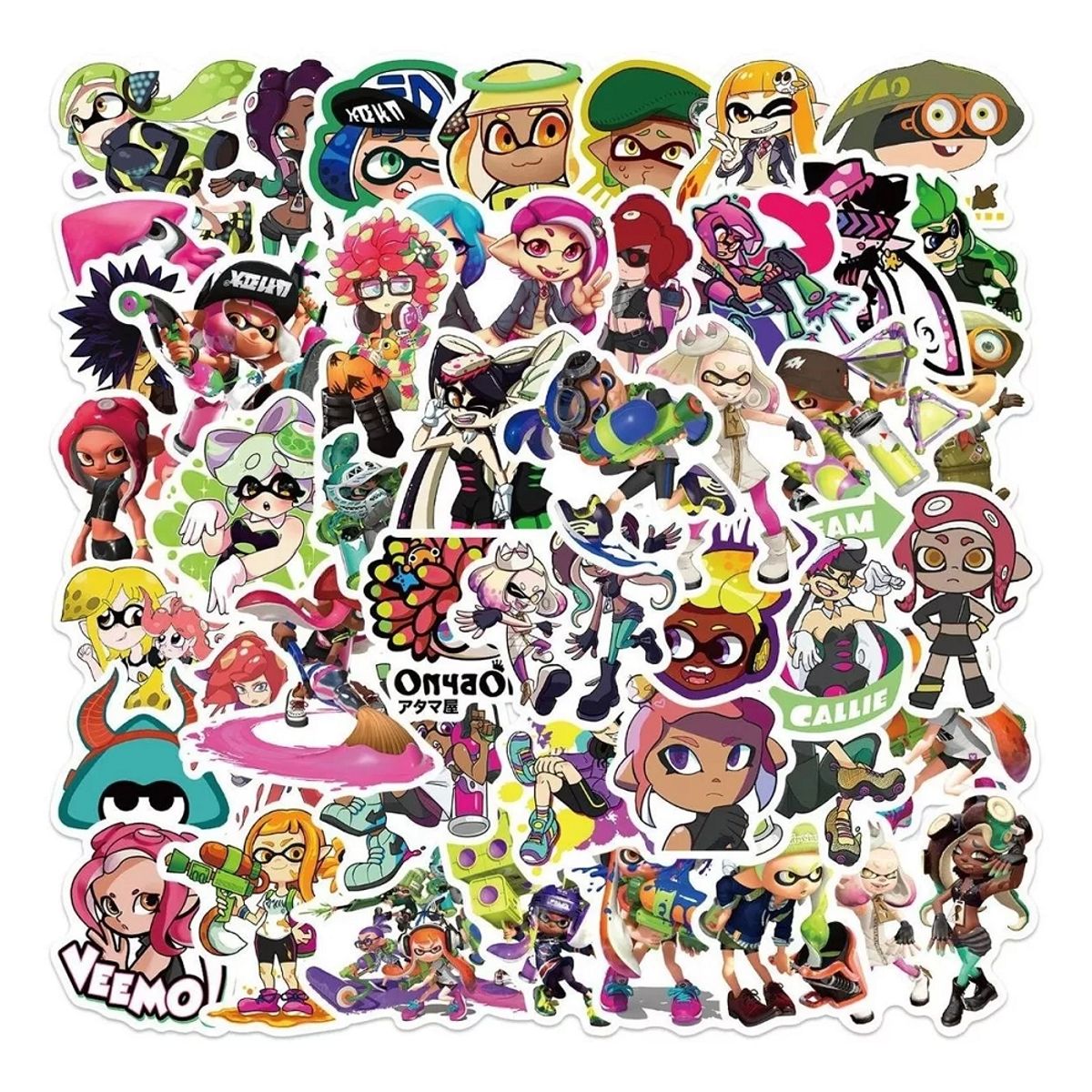 GARSIL - 50 Stickers Splatoon - Etiquetas Autoadhesivas