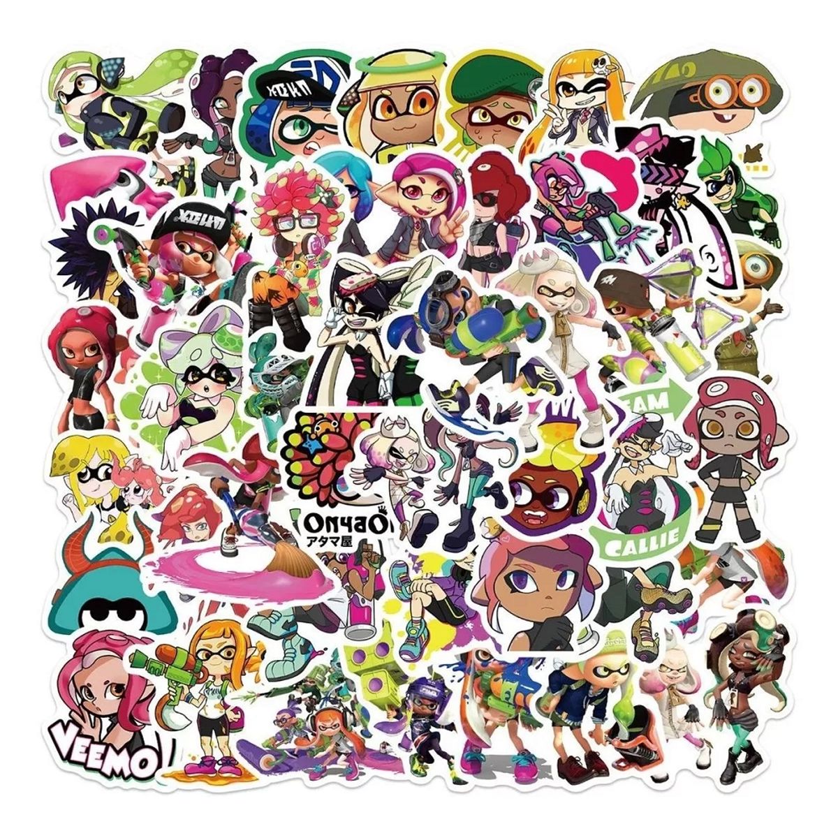 GARSIL - 50 Stickers Splatoon - Etiquetas Autoadhesivas