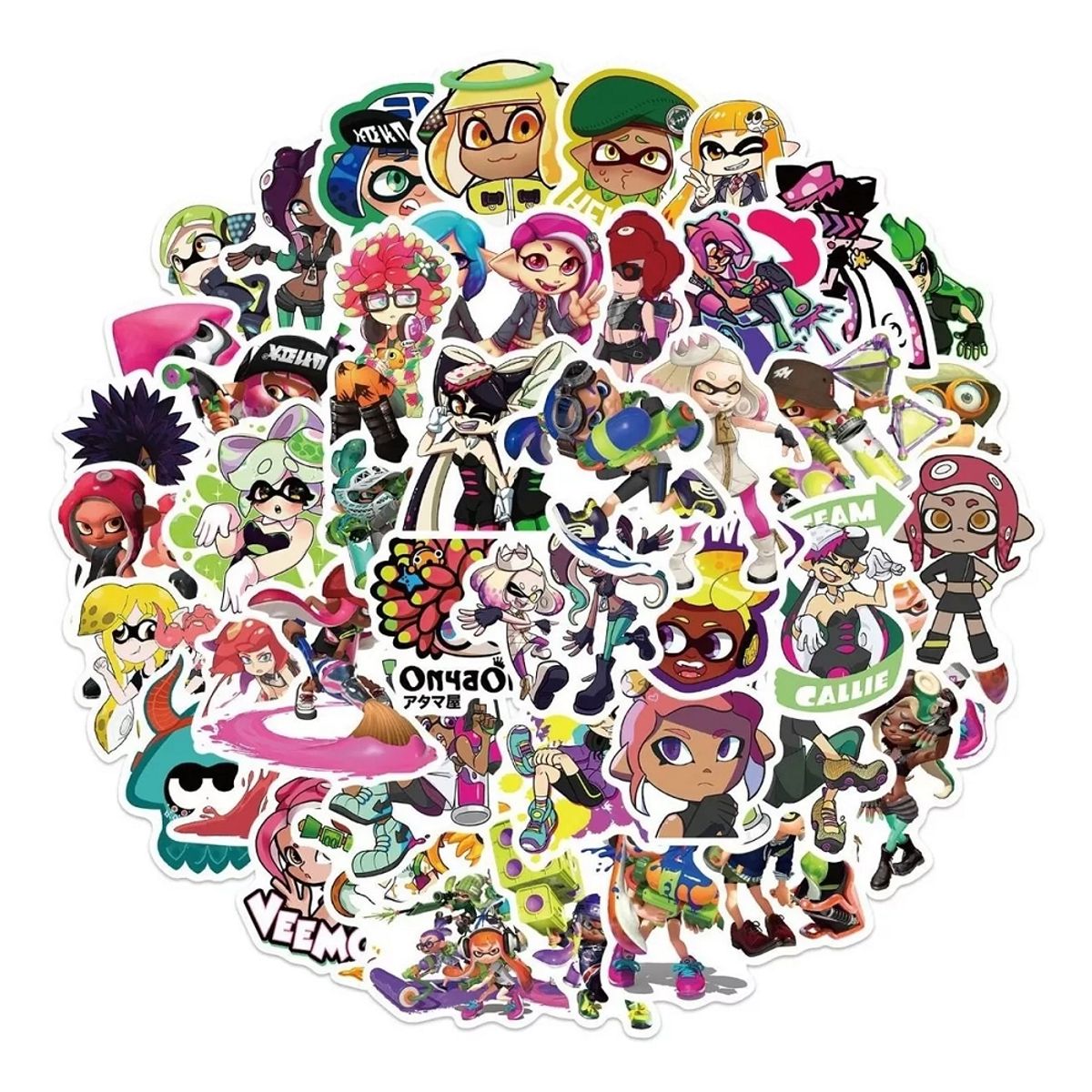 GARSIL - 50 Stickers Splatoon - Etiquetas Autoadhesivas