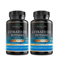 Citrato De Potasio Puro Lf 180 Capsulas 800mg 2x90 Caps.