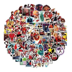 GARSIL - 50 Stickers Los Increibles - Etiquetas Autoadhesivas