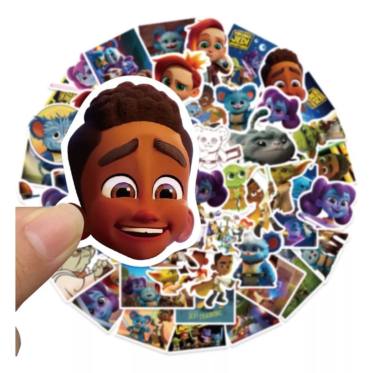 GARSIL - 50 Stickers Los Jovenes Jedi - Star Wars - Etiquetas Autoadhesivas