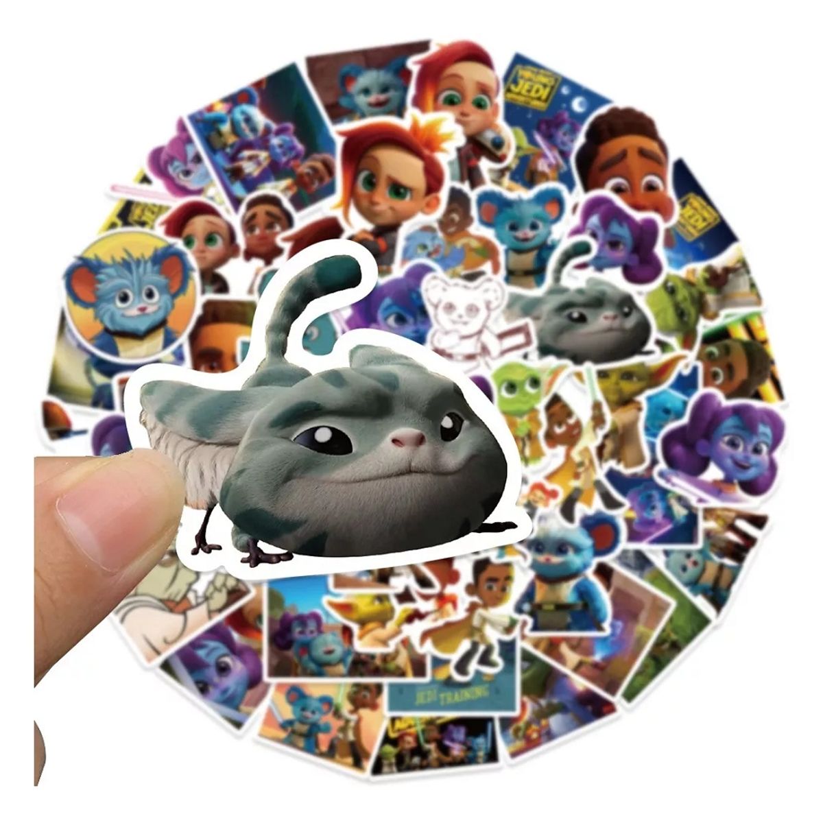 GARSIL - 50 Stickers Los Jovenes Jedi - Star Wars - Etiquetas Autoadhesivas