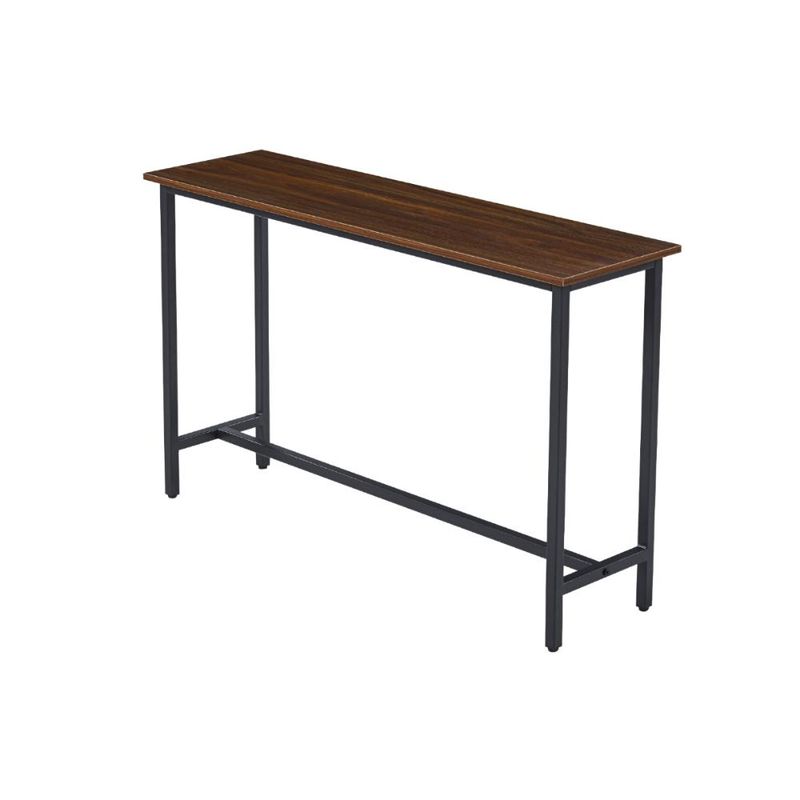 KLIK - Mesa de Arrimo o Bar Alta Rustica Madera Oscura y Fierro Walnut