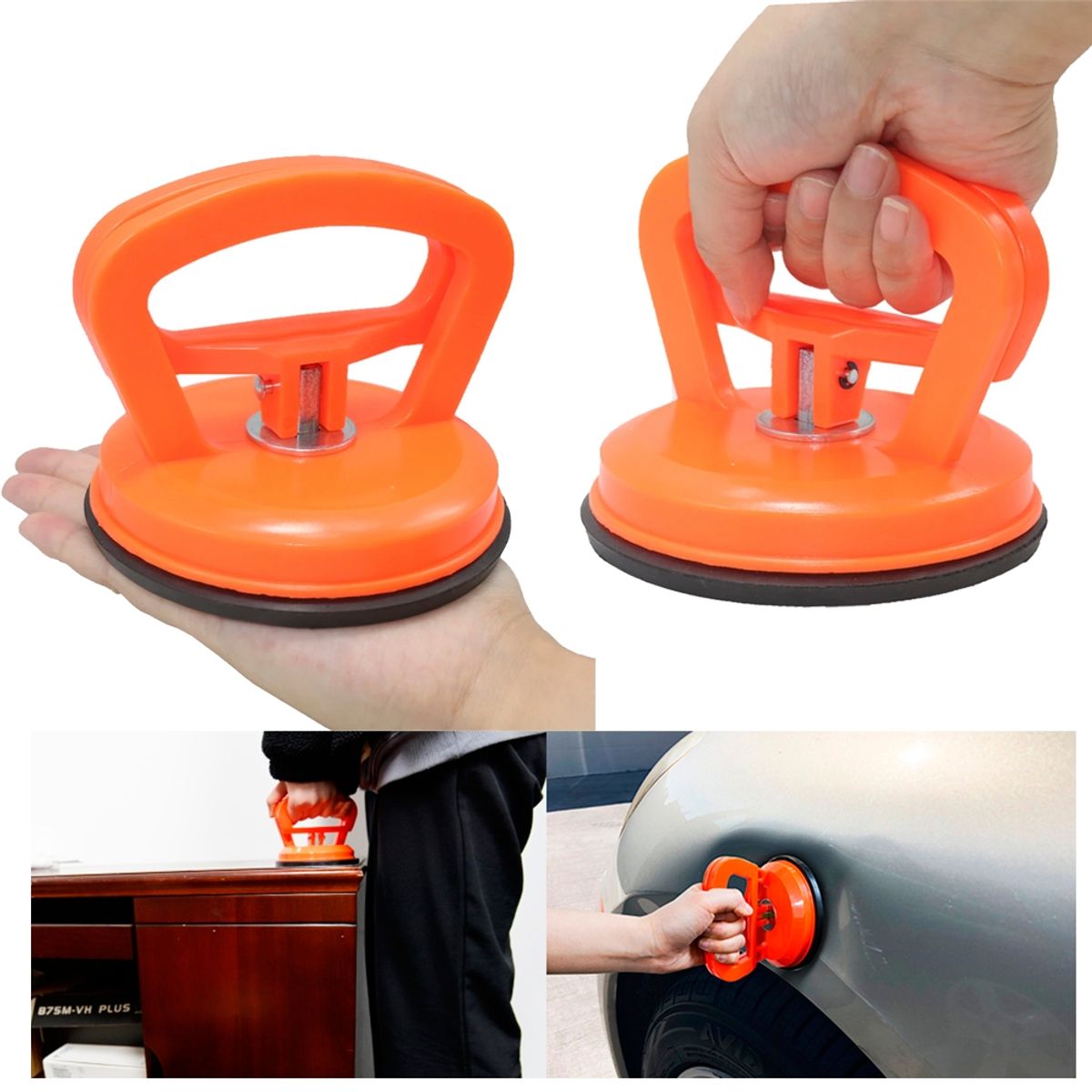 GENERICO - Pack X2 Ventosa un solo Chupon Vidrio Cerámica Auto Abollado