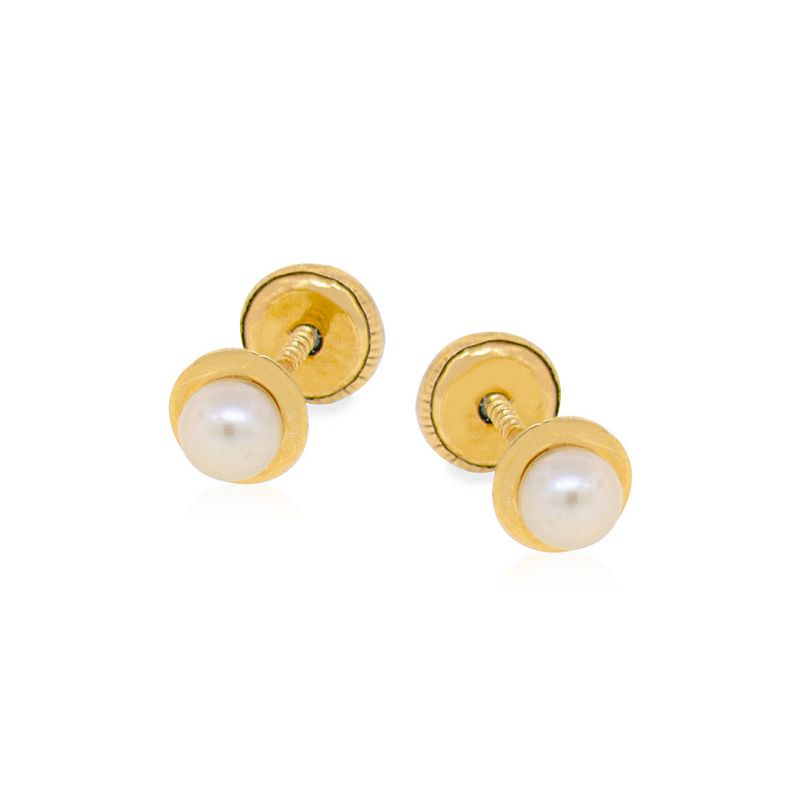 JB JOYAS BARON - Aros de Oro 18kt Perlas Cultivadas de 3.0mm