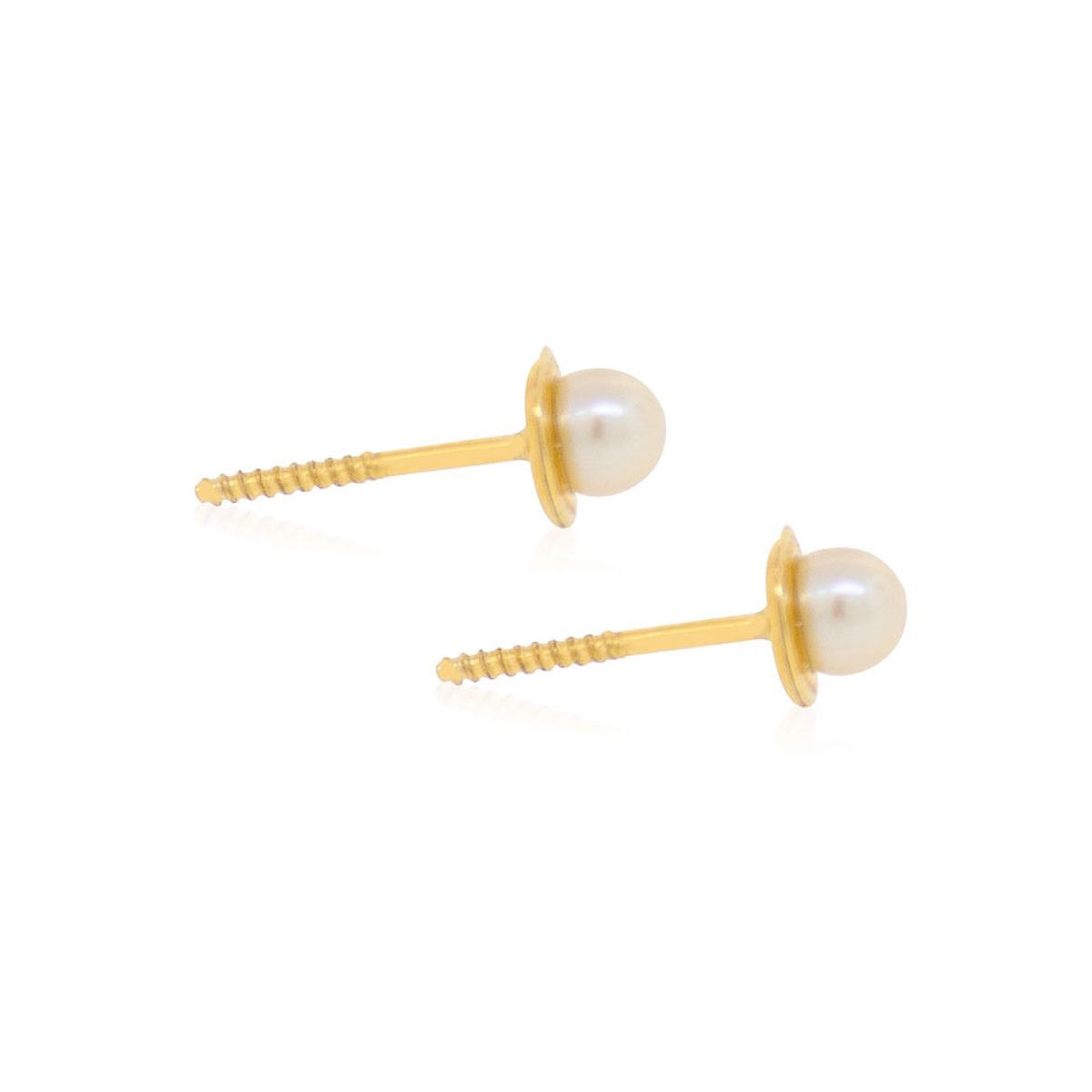 JB JOYAS BARON - Aros de Oro 18kt Perlas Cultivadas de 3.0mm