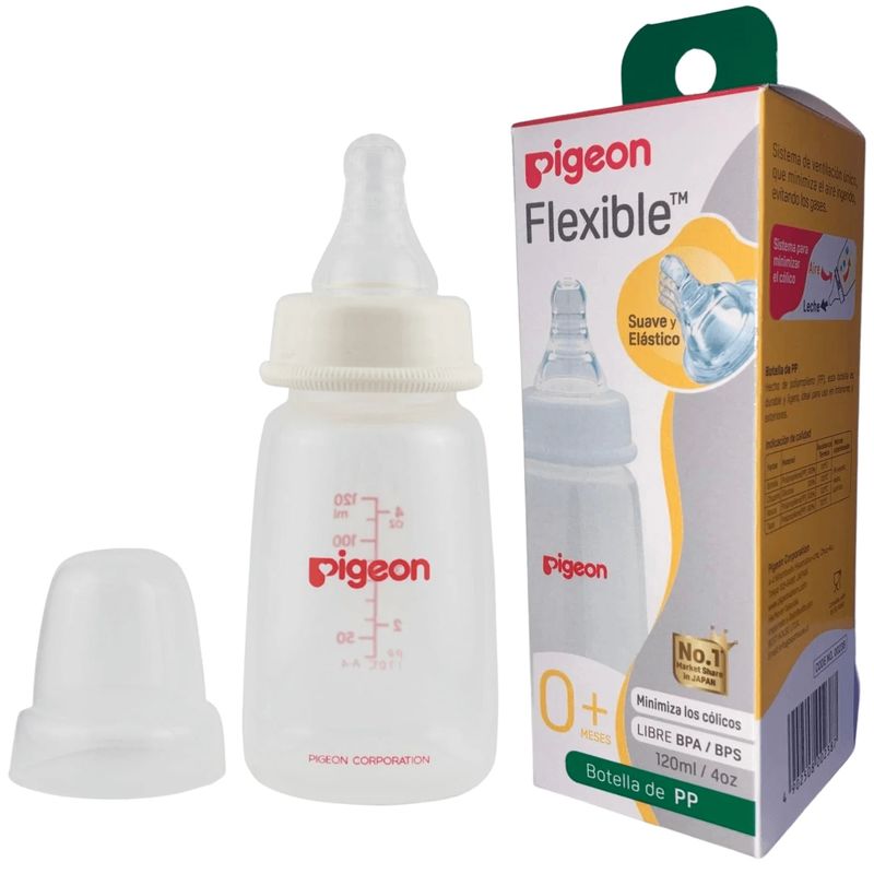 PIGEON - Mamadera Boca Estandar Plastico Pigeon 120ml