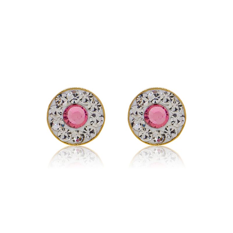 JB JOYAS BARON - Aros de Oro 18kt Circulo de Rosa de Francia