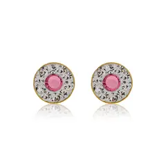 JB JOYAS BARON - Aros de Oro 18kt Circulo de Rosa de Francia