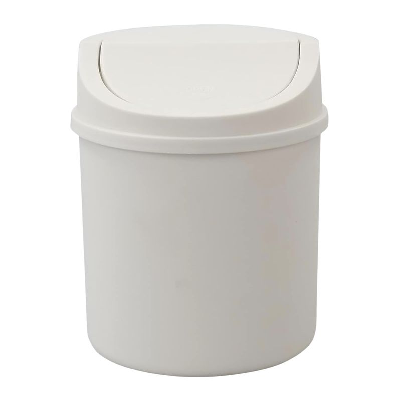 SANTU HOME & DECO - Basurero Papelero De Escritorio Mini 2 Lts Plastico Blanco